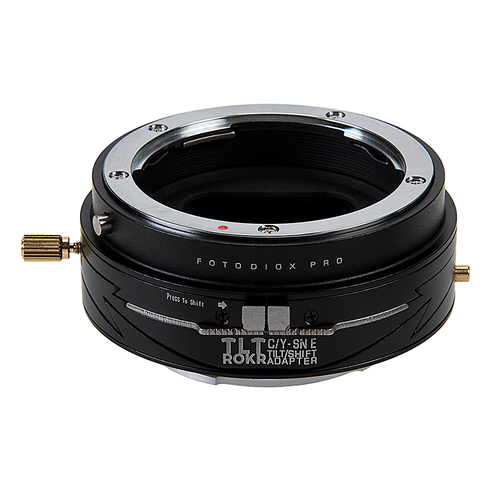 Fotodiox Pro TLT ROKR - Tilt / Shift Lens Mount Adapter Compatible with Contax/Yashica (CY) SLR Lenses to Sony Alpha E-Mount Mirrorless Camera Body