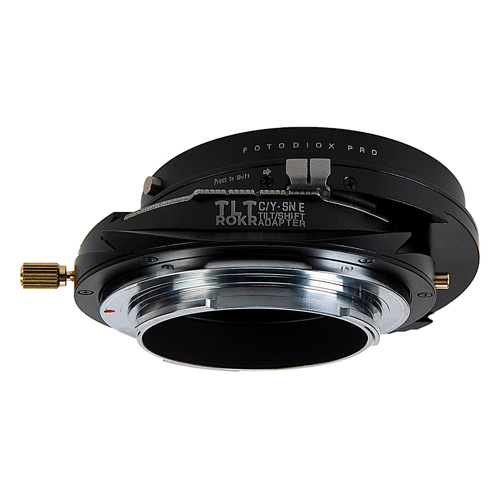 Fotodiox Pro TLT ROKR - Tilt / Shift Lens Mount Adapter Compatible with Contax/Yashica (CY) SLR Lenses to Sony Alpha E-Mount Mirrorless Camera Body