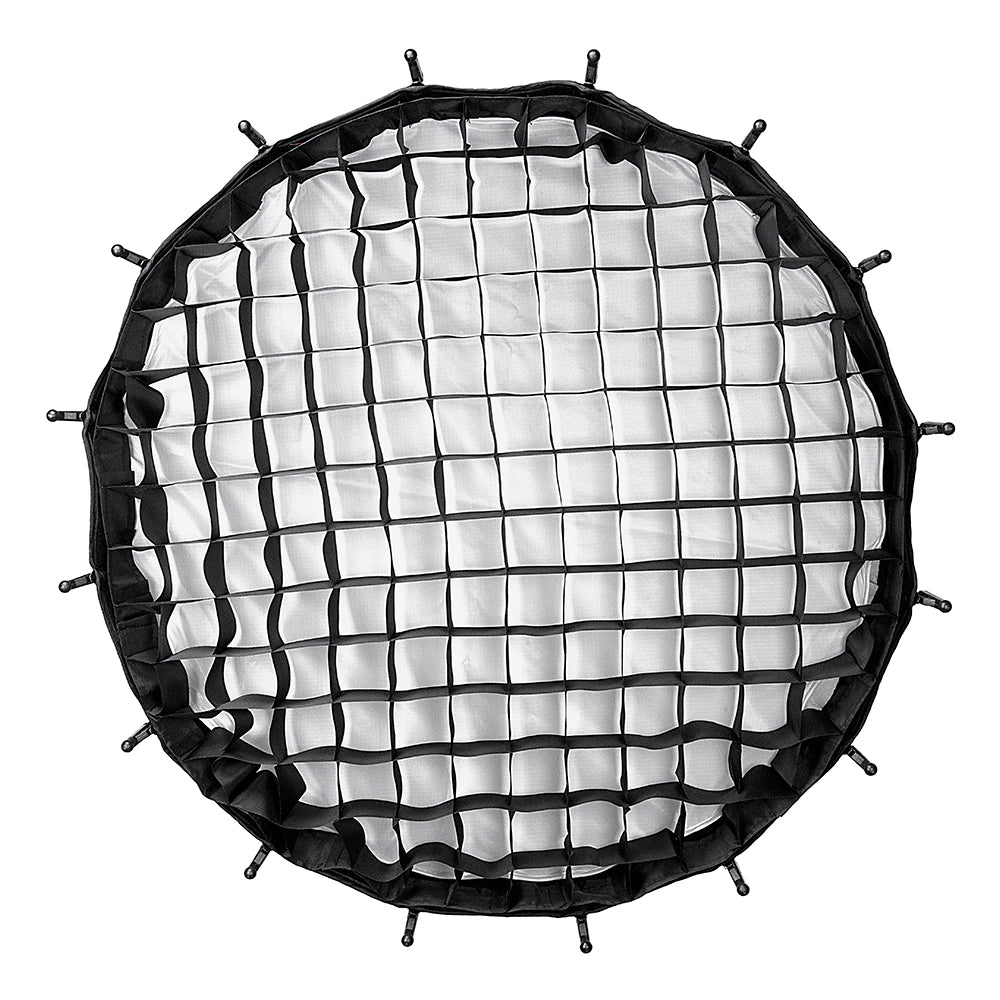 Fotodiox EZ-Pro DLX Collapsible Beauty Dish & Softbox Combination with Bowens Insert & Grid - Silver Reflective Interior & Plate with Double Diffusion