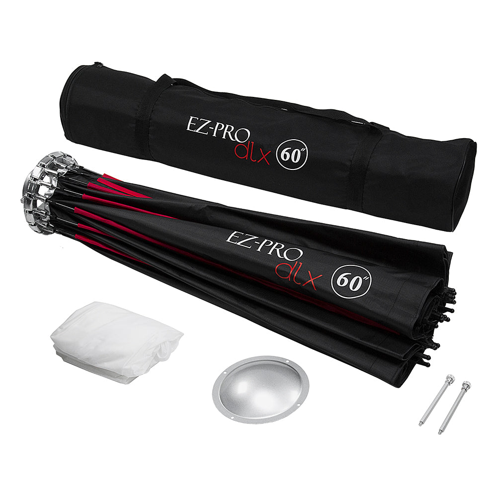 Fotodiox EZ-Pro DLX Collapsible Beauty Dish & Softbox Combination with Bowens Insert & Grid - Silver Reflective Interior & Plate with Double Diffusion