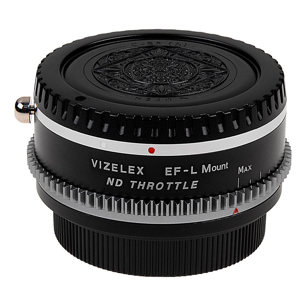 Vizelex ND Throttle Lens Adapter - Compatible with Canon EOS (EF / EF-S) D/SLR Lens to Select L-Mount Alliance Mirrorless Cameras with Built-In Variable ND Filter (2 to 8 Stops)
