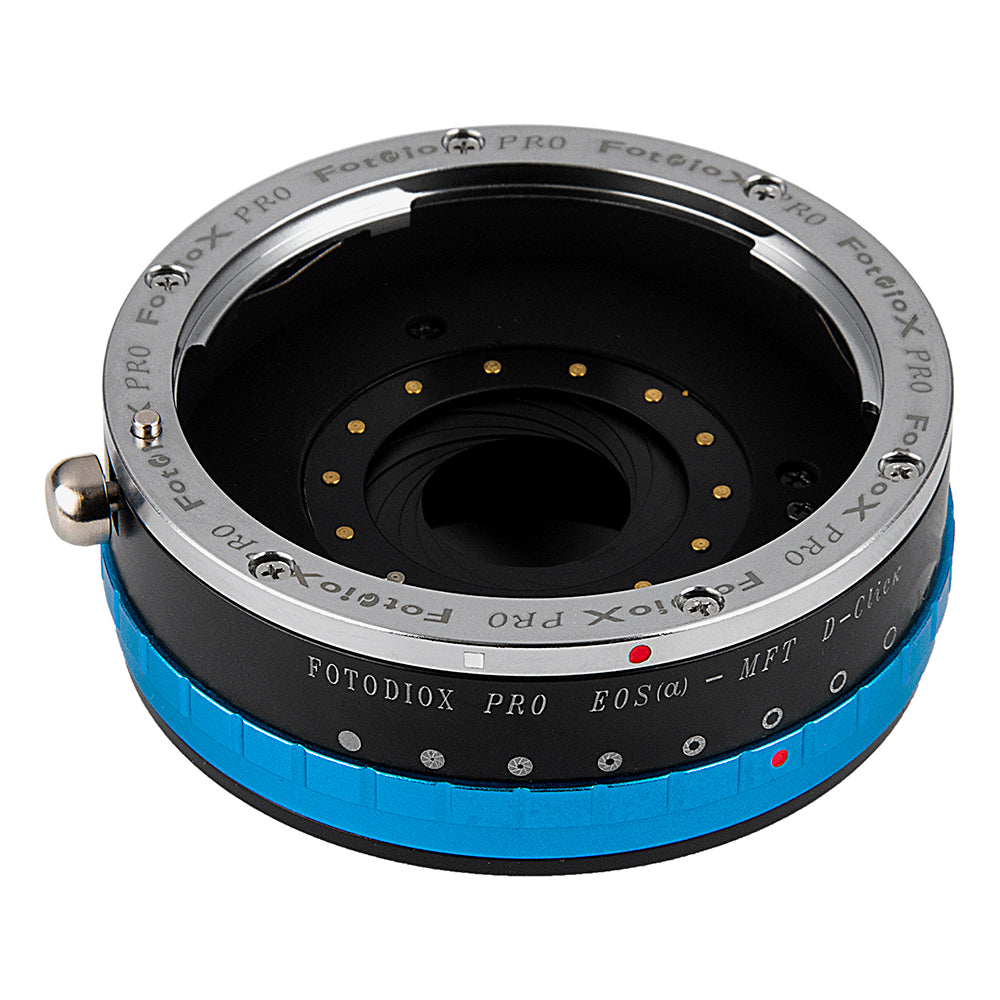 Fotodiox Pro Lens Mount Adapter - Canon EOS EF Lens (NOT EF-S Lens) D/SLR Lens to Micro Four Thirds (MFT, M4/3) Mount Mirrorless Camera Body with Built-In Aperture Iris
