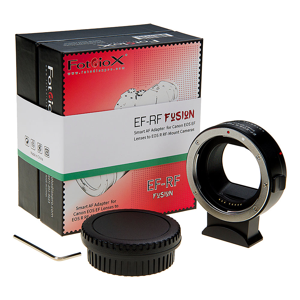Fotodiox Pro Fusion Adapter, Smart AF Lens - Canon EOS EF D/SLR Lens to Canon RF Mount Mirrorless Cameras with Full Automated Functions