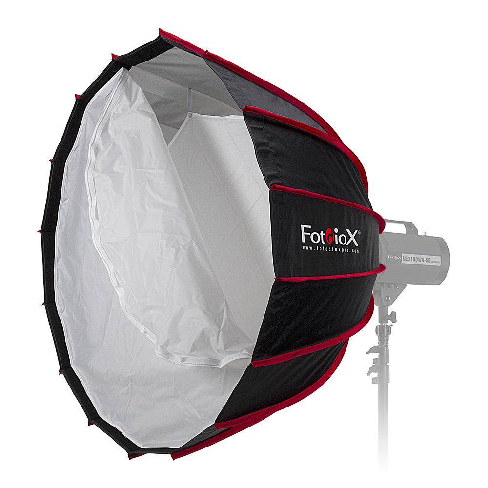 Fotodiox EZ-Pro DLX Parabolic Softbox with Elinchrom Speedring - Quick Collapsible Softbox with Silver Reflective Interior with Double Diffusion