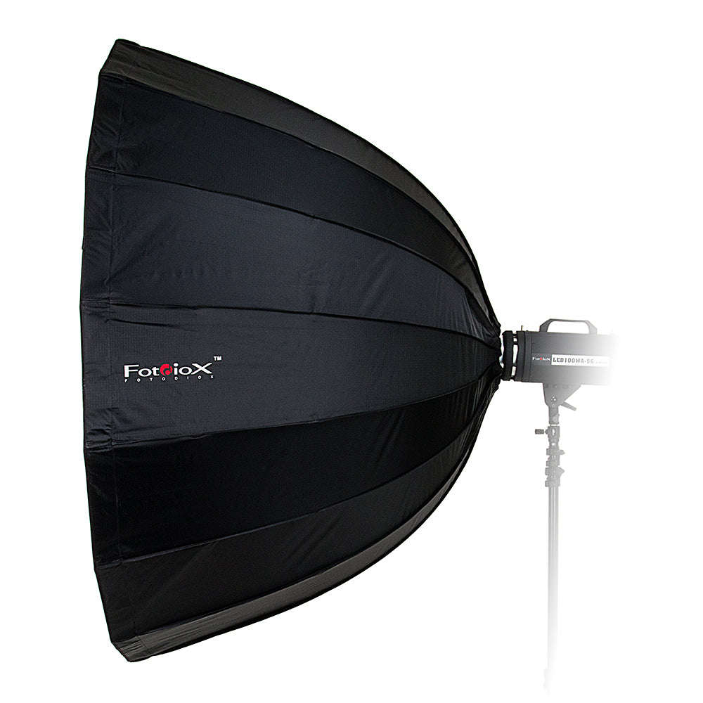 Fotodiox Deep EZ-Pro Parabolic Softbox with Novatron Speedring for Novatron FC-Series, M-Series, and Compatible - Quick Collapsible Softbox with Silver Reflective Interior with Double Diffusion Panels