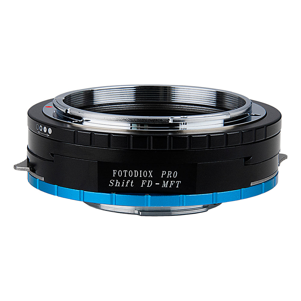 Fotodiox Pro Lens Mount Shift Adapter - Canon FD & FL 35mm SLR lens to Micro Four Thirds (MFT, M4/3) Mount Mirrorless Camera Body with Built-In Aperture Control Dial
