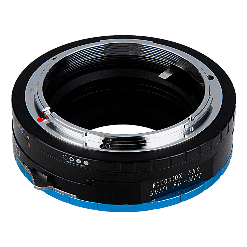 Fotodiox Pro Lens Mount Shift Adapter - Canon FD & FL 35mm SLR lens to Micro Four Thirds (MFT, M4/3) Mount Mirrorless Camera Body with Built-In Aperture Control Dial