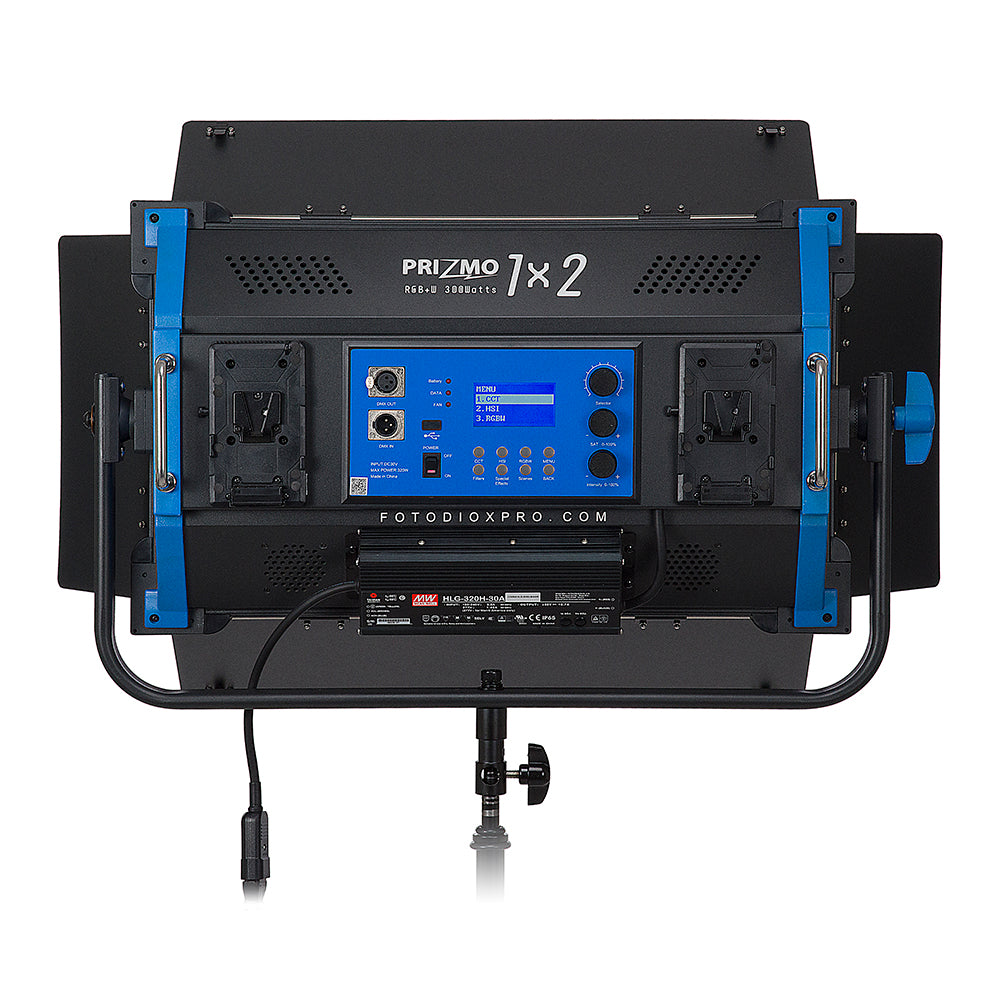 Fotodiox Pro FACTOR Prizmo 300 RGB+W LED Light - 1x2' Multi Color Dimmable Studio Light with Special Effects Settings & Softbox