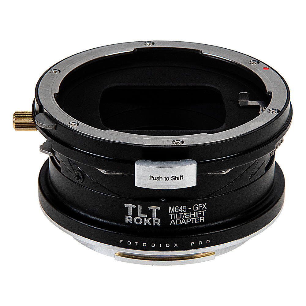 Fotodiox Pro TLT ROKR Lens Adapter - Compatible with Mamiya 645 (M645) Mount Lenses to Fujifilm G-Mount Digital Cameras with Built-In Tilt / Shift Movements