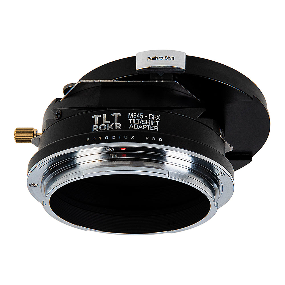 Fotodiox Pro TLT ROKR Lens Adapter - Compatible with Mamiya 645 (M645) Mount Lenses to Fujifilm G-Mount Digital Cameras with Built-In Tilt / Shift Movements