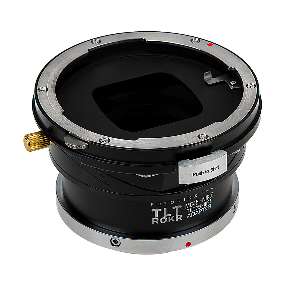 Fotodiox Pro TLT ROKR - Tilt / Shift Lens Mount Adapter Compatible with Mamiya 645 (M645) Mount Lenses to Nikon Z-Mount Mirrorless Camera Body