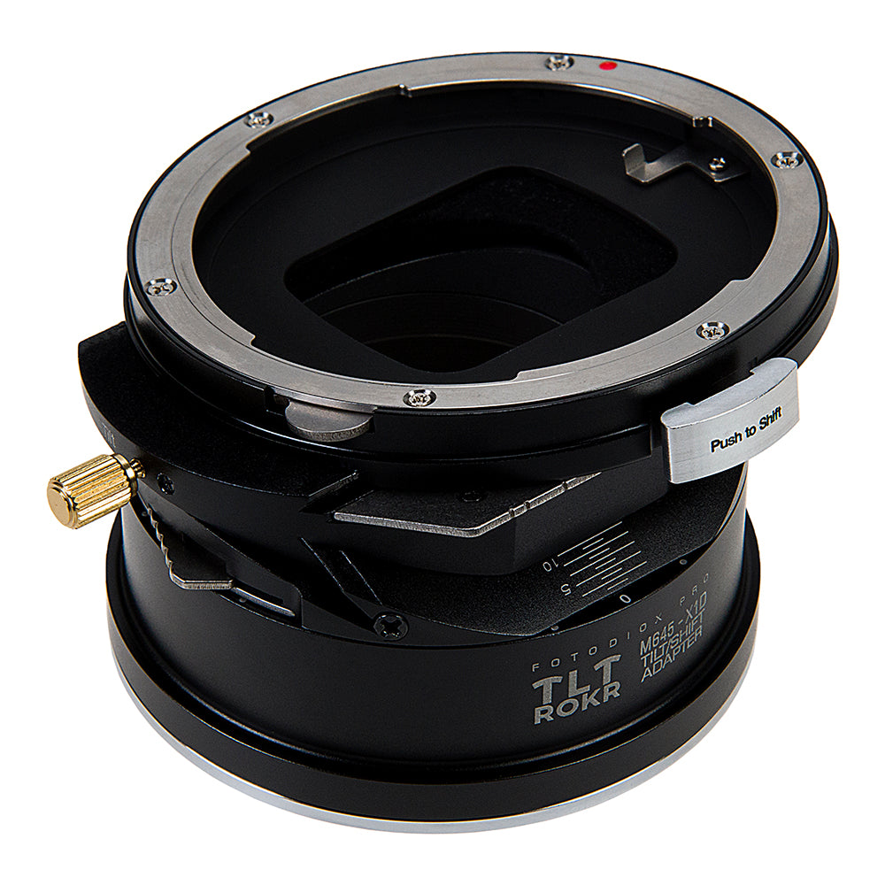 Fotodiox Pro TLT ROKR Lens Adapter - Compatible with Mamiya 645 (M645) Mount Lenses to Hasselblad XCD Mount Digital Cameras with Built-In Tilt / Shift Movements