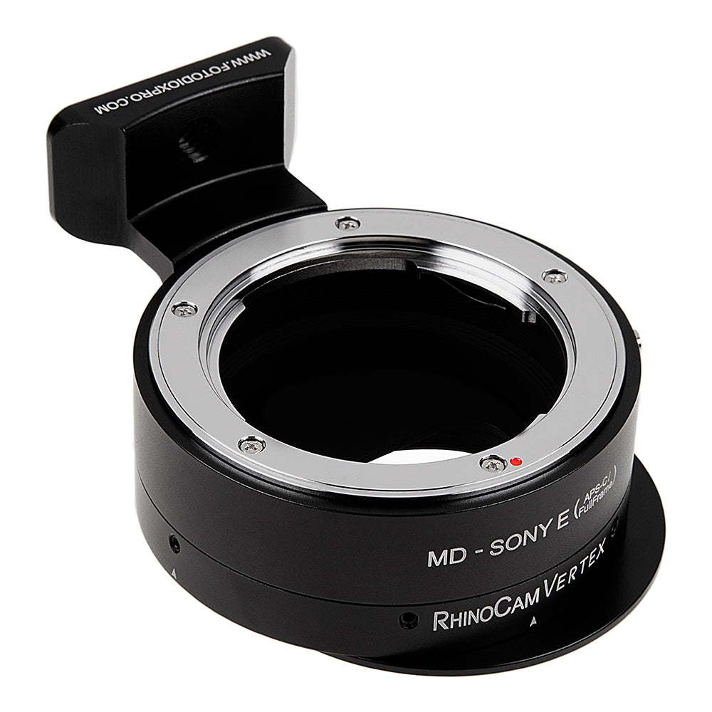 RhinoCam Vertex Rotating Stitching Adapter, Compatible with Minolta Rokkor (SR / MD / MC) SLR Lens to Sony Alpha E-Mount (APS-C Only) Mirrorless Cameras