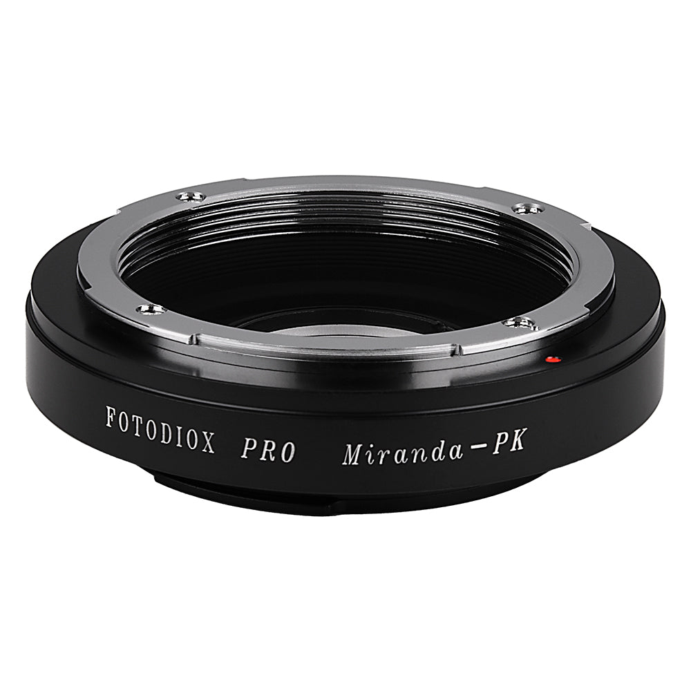 Fotodiox Pro Lens Mount Adapter - Miranda (MIR) SLR Lens to Pentax K (PK) Mount SLR Camera Body
