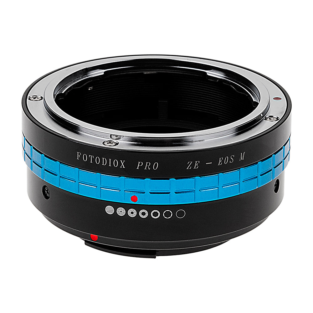Fotodiox Pro Lens Mount Adapter - Mamiya 35mm (ZE) SLR Lens to Canon EOS M (EF-M Mount) Mirrorless Camera Body with Built-In Aperture Control Dial