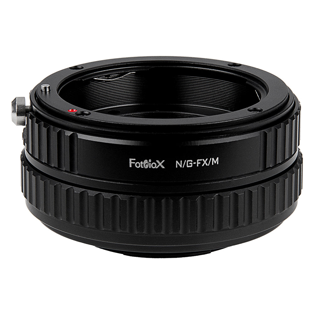Fotodiox Lens Mount Macro Adapter - Nikon Nikkor F Mount G-Type D/SLR Lens to Fujifilm Fuji X-Series Mirrorless Camera Body with Built-In Aperture Control Dial and Variable Close Focus