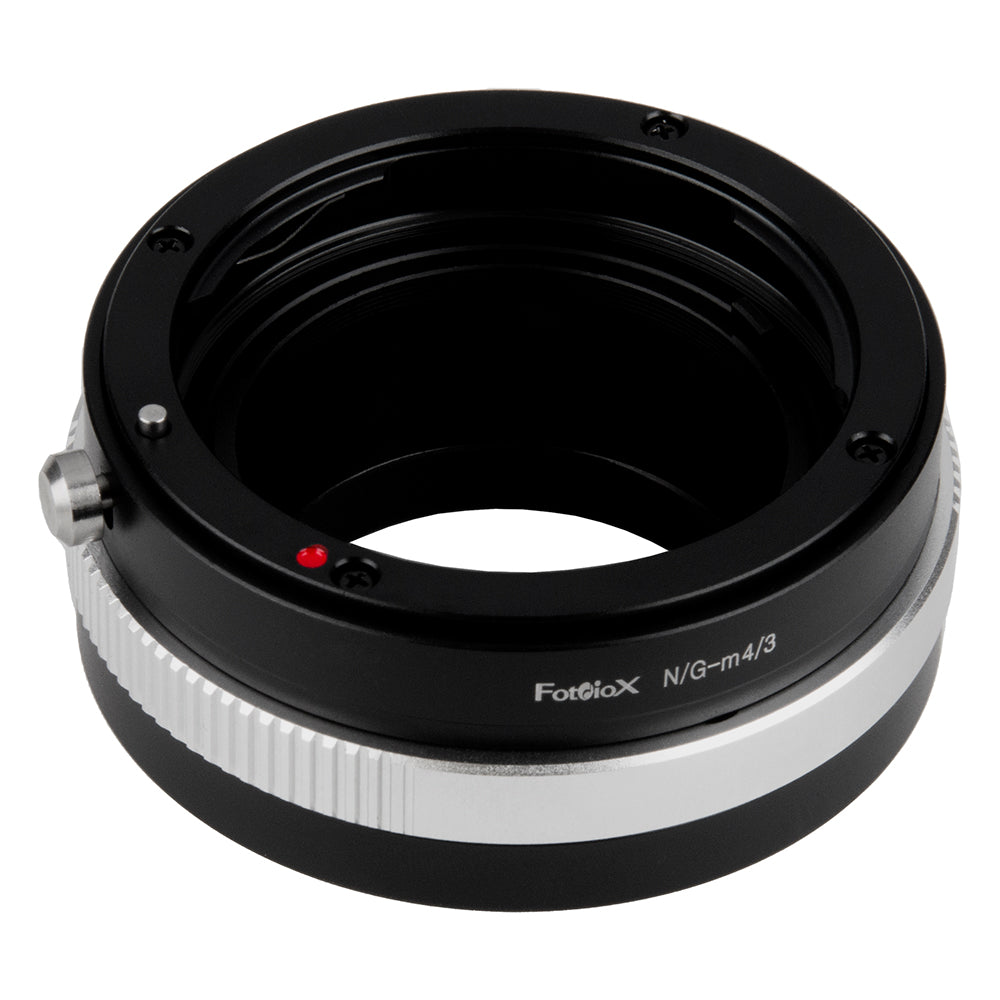 Fotodiox Lens Mount Adapter - Nikon Nikkor F Mount G-Type D/SLR Lens to Micro Four Thirds (MFT, M4/3) Mount Mirrorless Camera Body, with Built-In Aperture Control Dial