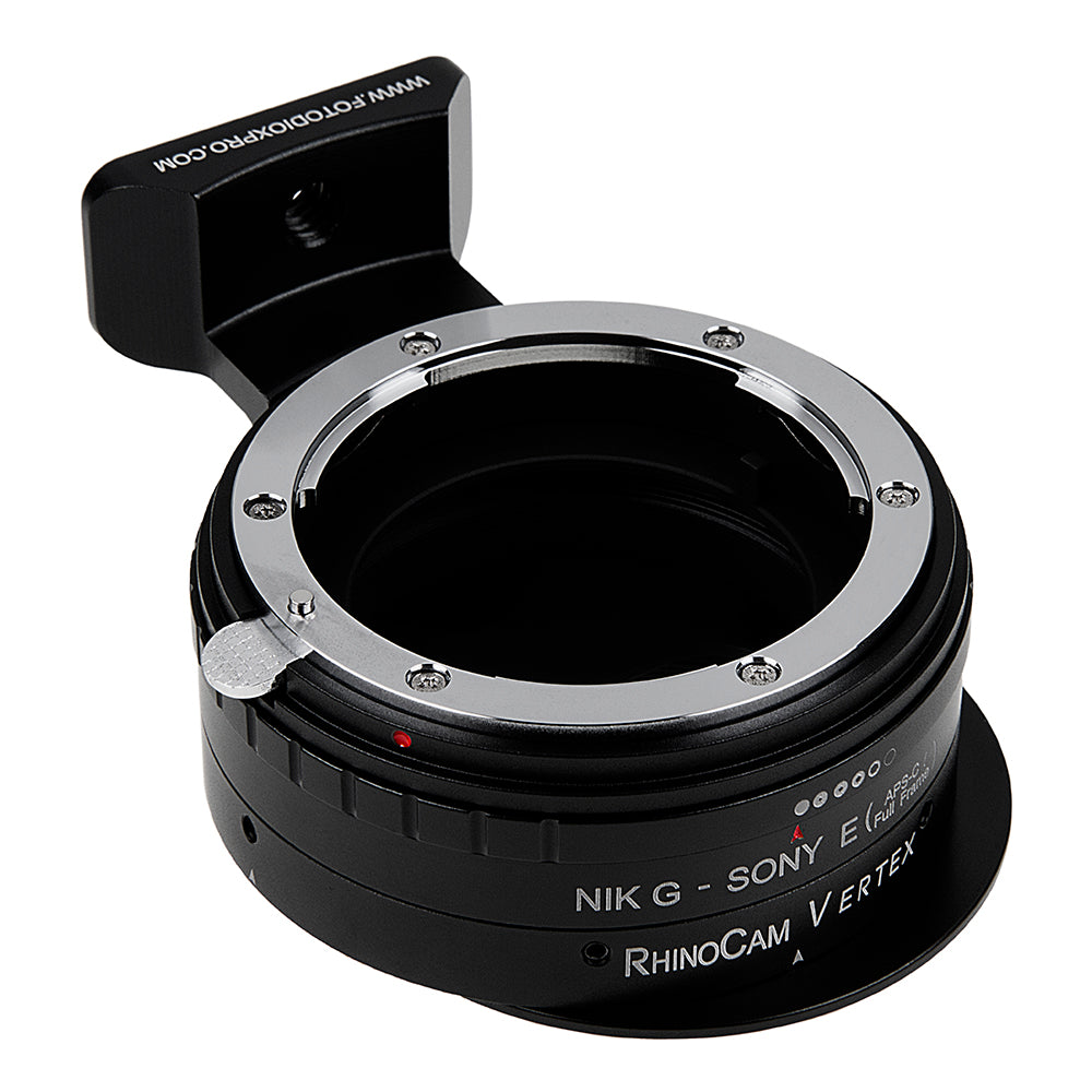 RhinoCam Vertex Rotating Stitching Adapter, Compatible with Nikon F Mount G-Type D/SLR Lens to Sony Alpha E-Mount (APS-C Only) Mirrorless Cameras