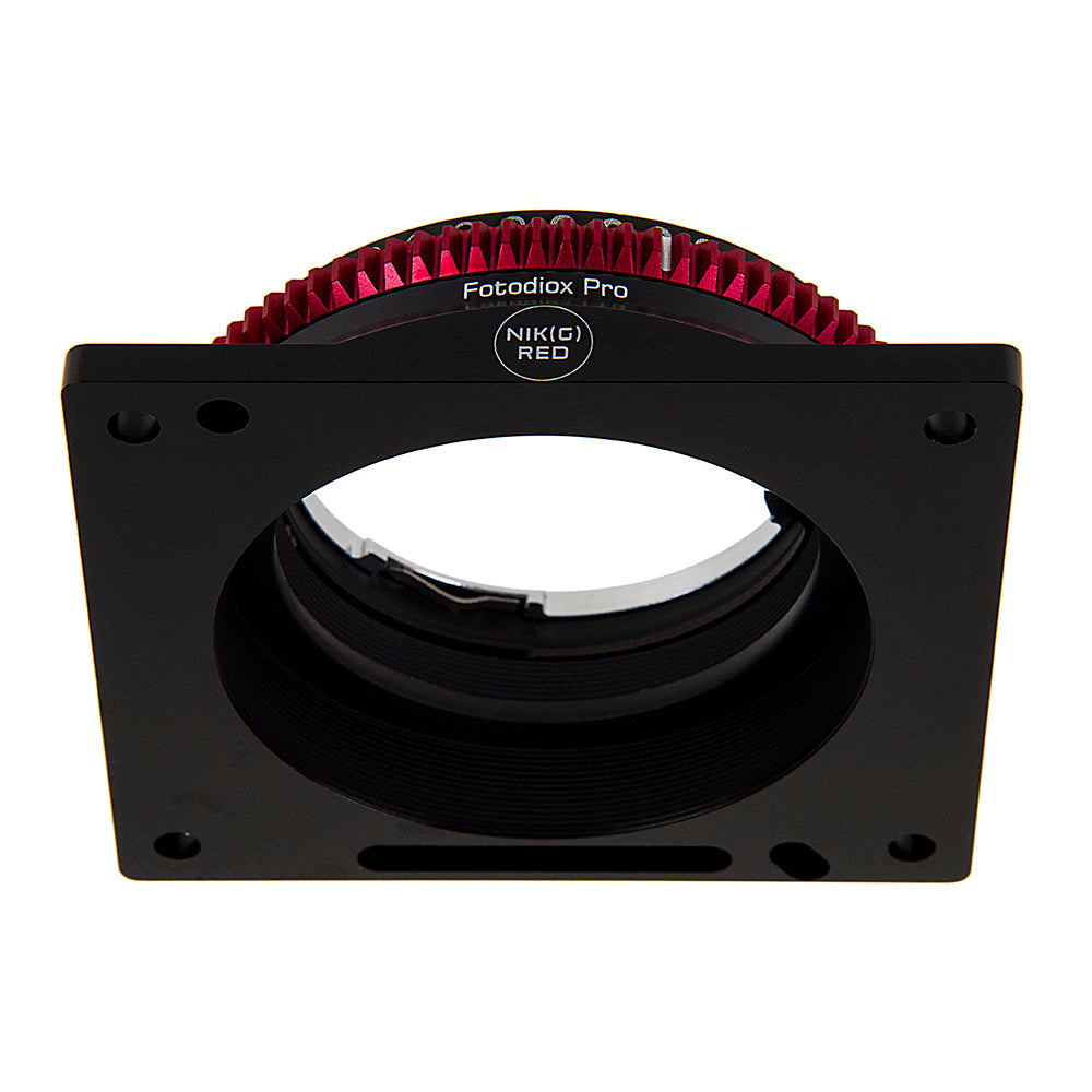 Fotodiox DLX Lens Adapter - Compatible with Nikon Nikkor F Mount G-Type D/SLR Lenses to Red Digital Cinema Cameras with Built-In DLX Aperture Control Dial