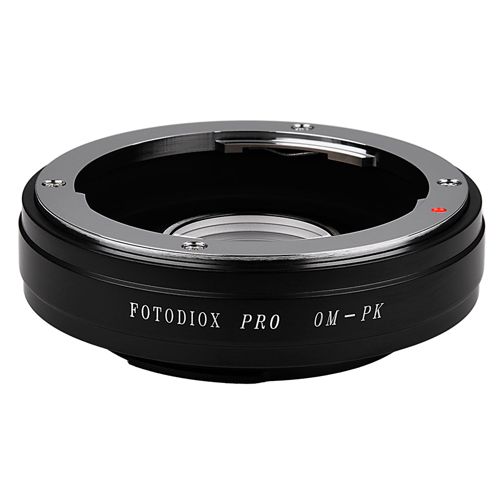 Fotodiox Pro Lens Mount Adapter - Olympus Zuiko (OM) 35mm SLR Lens to Pentax K (PK) Mount SLR Camera Body