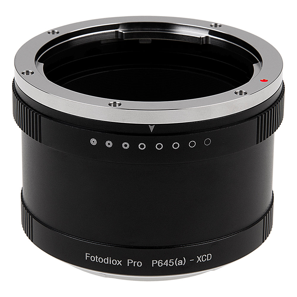 Fotodiox Pro Lens Adapter with Built-In Aperture Control Dial - Compatible with Pentax 645 (P645) Mount D FA & DA Auto Focus Lenses to Hasselblad XCD Mount Digital Cameras