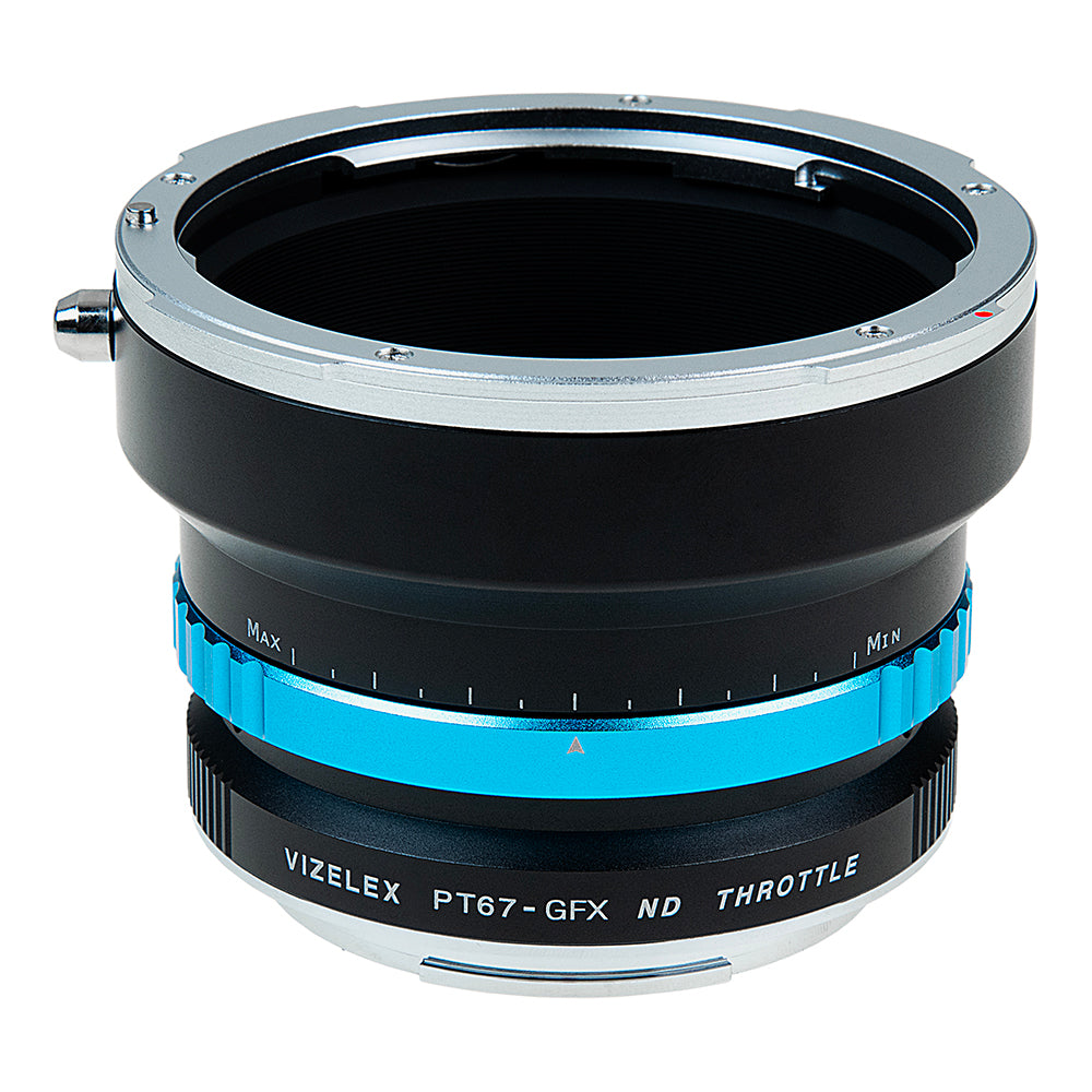Vizelex ND Throttle Lens Mount Adapter - Compatible with Pentax 6x7 (P67, PK67) Mount SLR Lenses to Fujifilm G-Mount Mirrorless Digital Camera with Built-In Variable ND Filter (2 to 8 Stops)