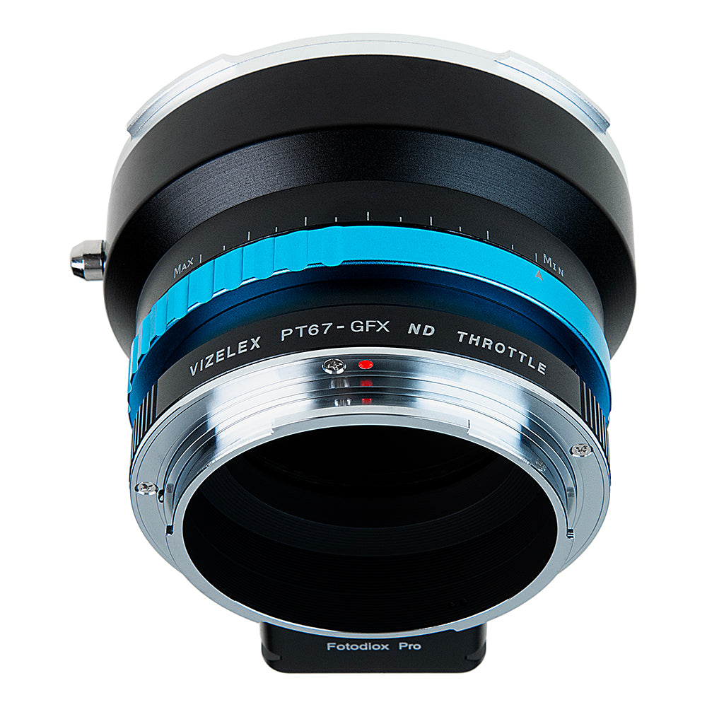 Vizelex ND Throttle Lens Mount Adapter - Compatible with Pentax 6x7 (P67, PK67) Mount SLR Lenses to Fujifilm G-Mount Mirrorless Digital Camera with Built-In Variable ND Filter (2 to 8 Stops)