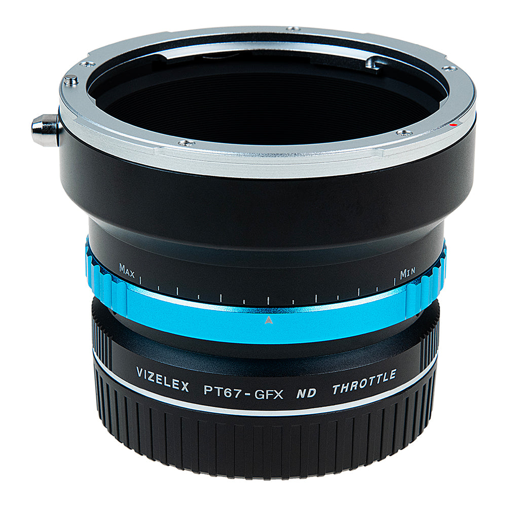 Vizelex ND Throttle Lens Mount Adapter - Compatible with Pentax 6x7 (P67, PK67) Mount SLR Lenses to Fujifilm G-Mount Mirrorless Digital Camera with Built-In Variable ND Filter (2 to 8 Stops)