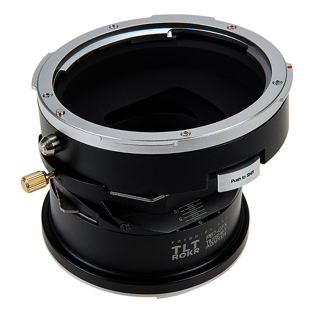 Fotodiox Pro TLT ROKR Lens Adapter - Compatible with Pentax 6x7 (P67, PK67) Mount SLR Lenses to Fujifilm G-Mount Digital Cameras with Built-In Tilt / Shift Movements