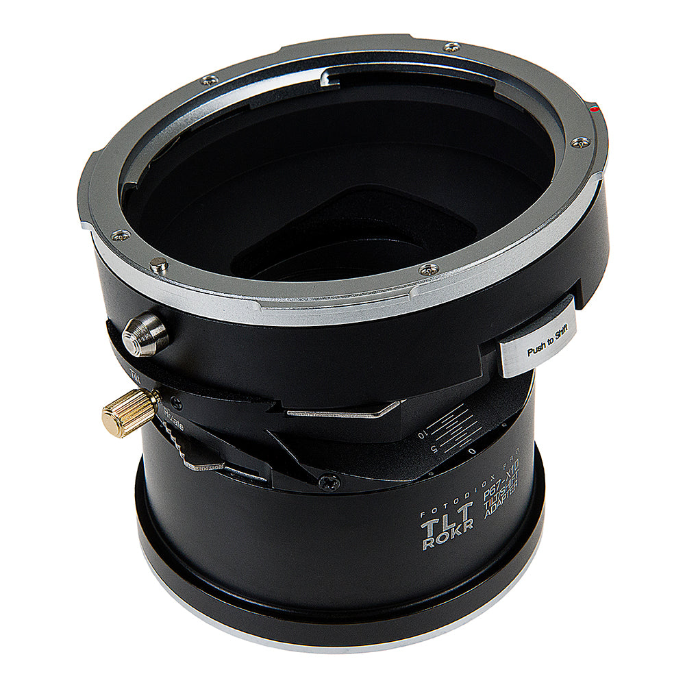 Fotodiox Pro TLT ROKR Lens Adapter - Compatible with Pentax 6x7 (P67, PK67) Mount SLR Lenses to Hasselblad XCD Mount Digital Cameras with Built-In Tilt / Shift Movements