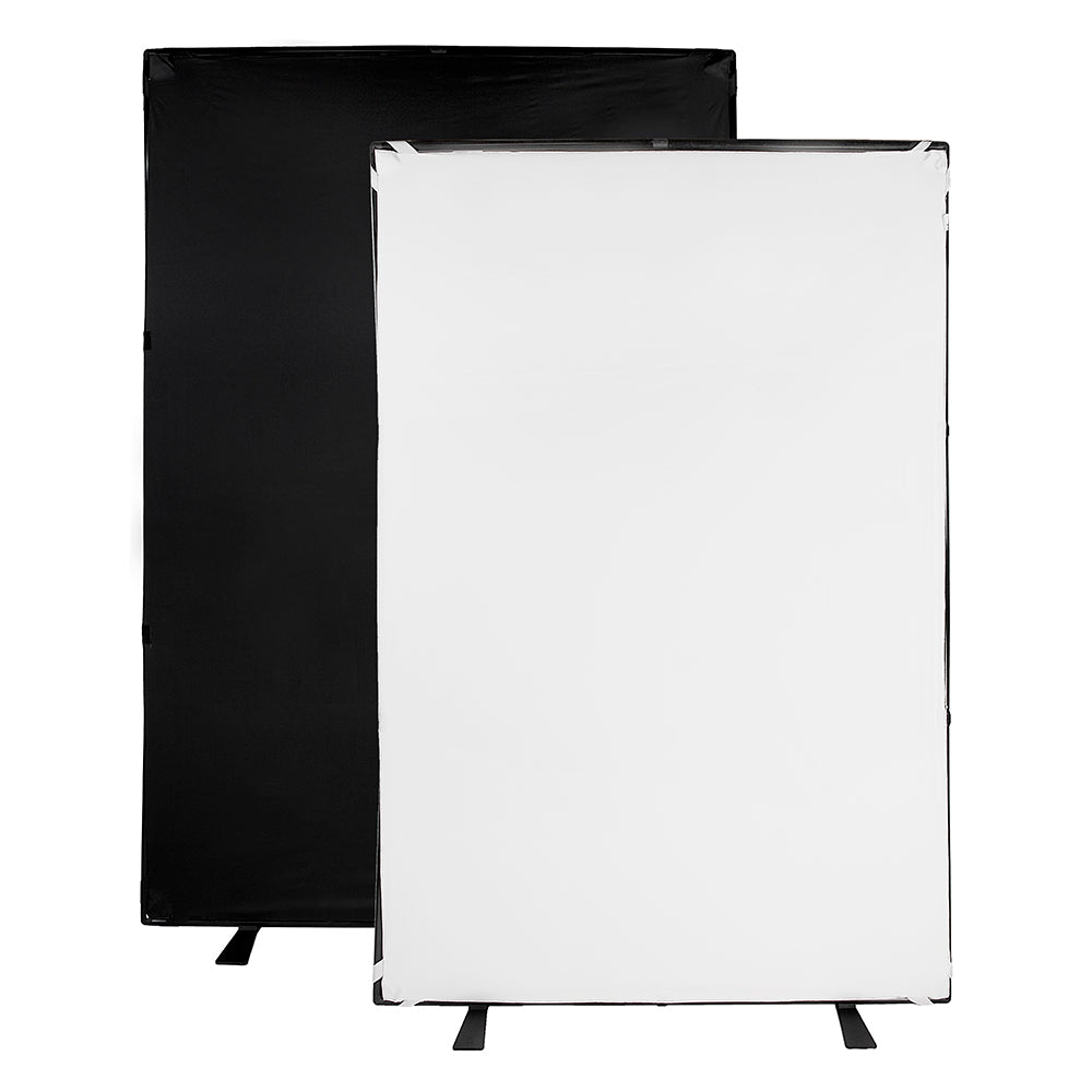 Complete Portable Background Kit with Black/White Cover - 5 x 7.4ft (1.5 x 2.1m)