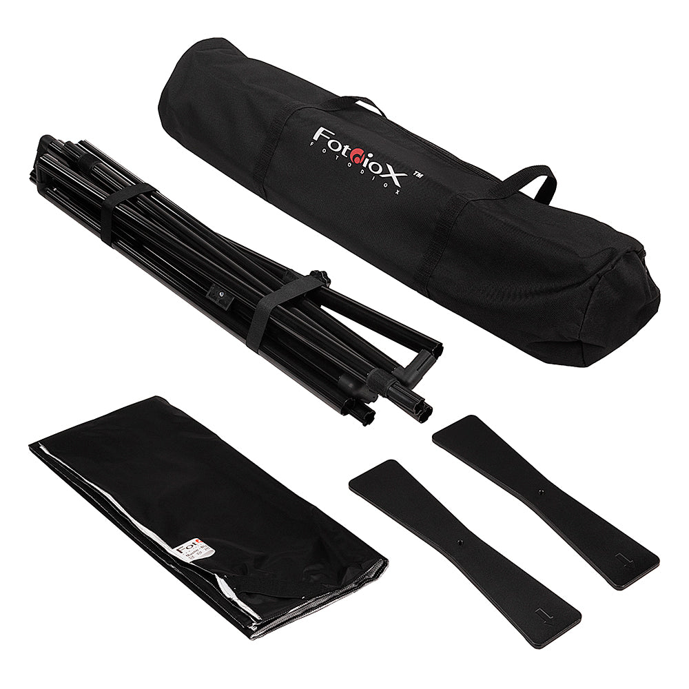 Complete Portable Background Kit with Black/White Cover - 5 x 7.4ft (1.5 x 2.1m)