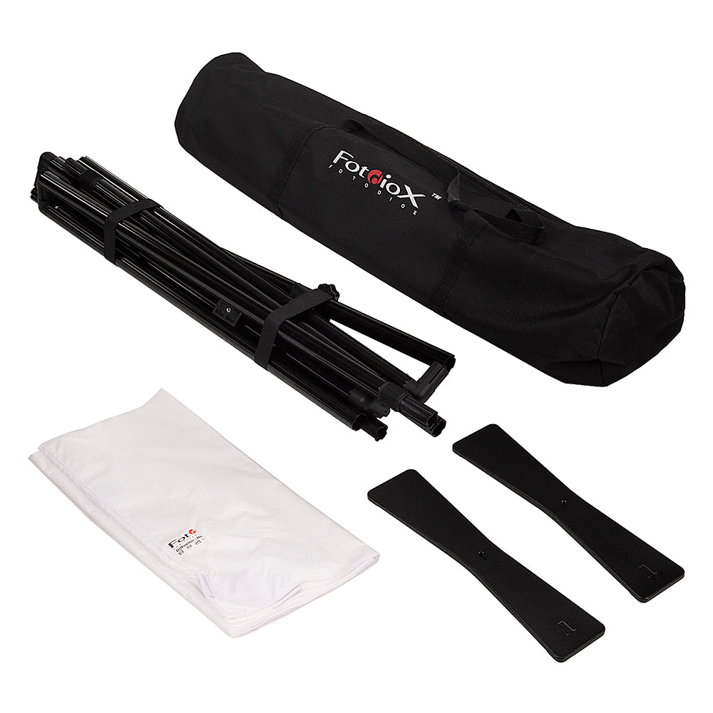 Complete Portable Background Kit with Diffuser Cover - 5 x 7.4ft (1.5 x 2.1m)