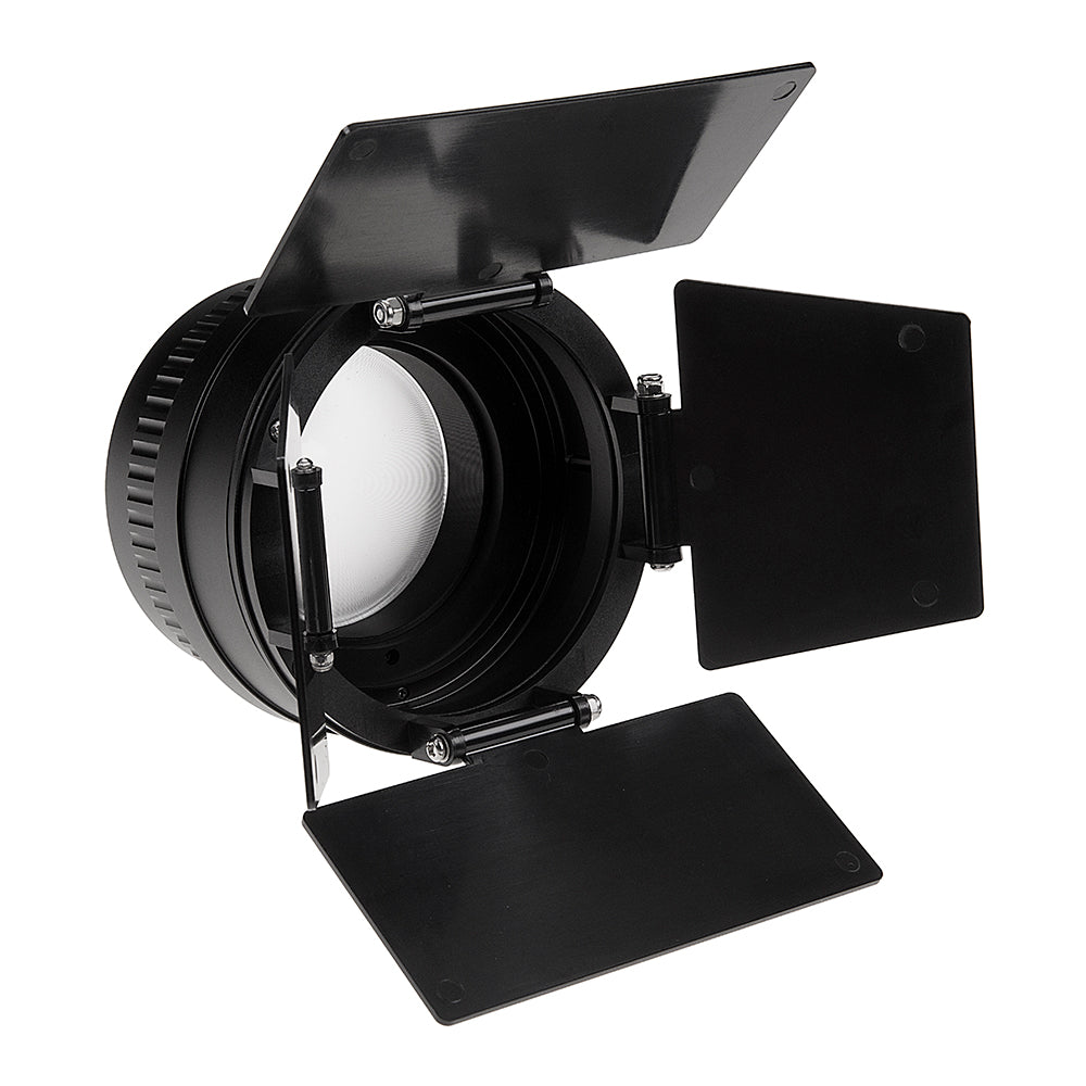 Fotodiox Pro PopSpot 50 V.2 Focusing Zoom Lens (FL65, 23-66°) & Barn Door Add-On