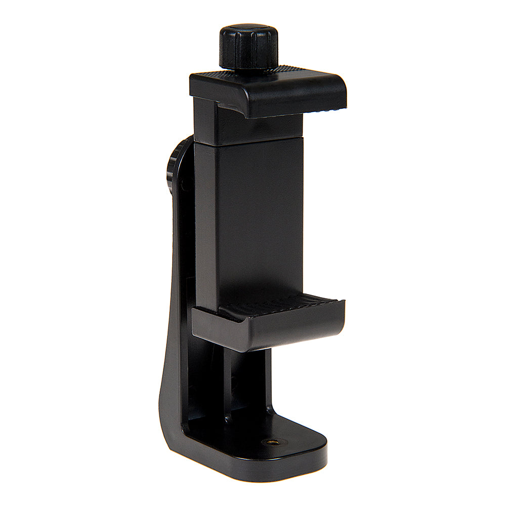 Fotodiox Cell Phone Tripod Mount Adapter - Universal Phone 1/4" Tripod Mount Clamp for Smartphones, Vertical Horizontal Adjustable Clamp 2.2-4" Wide