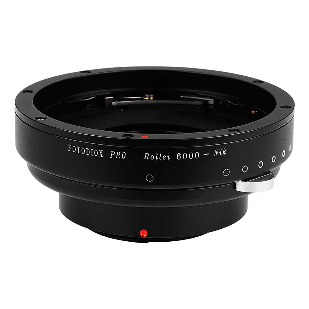 Fotodiox Pro Lens Mount Adapter - Rollei 6000 (Rolleiflex) Series Lenses to Nikon F Mount SLR Camera Body with Built-In Aperture Iris