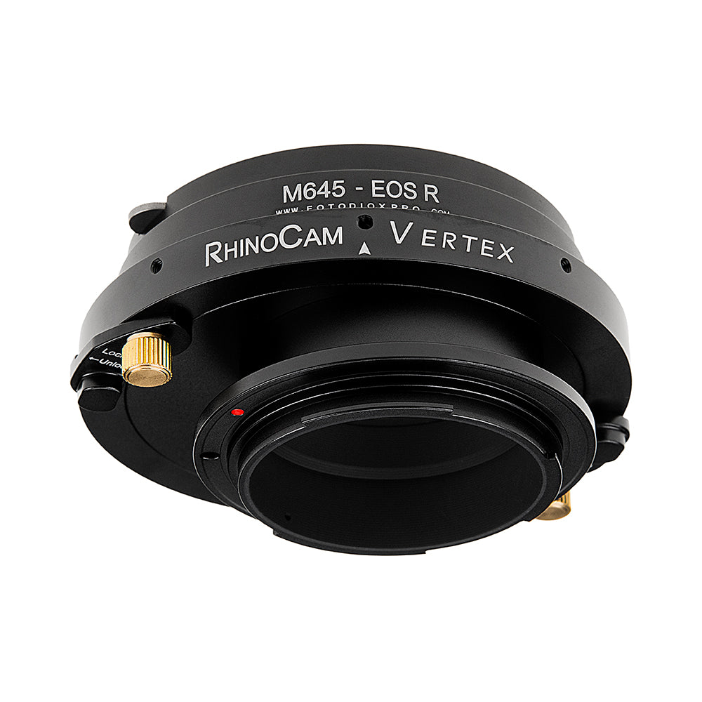 RhinoCam Vertex Rotating Stitching Adapter, Compatible with Mamiya 645 (M645) Mount SLR Lens to Canon RF Mount Mirrorless Cameras