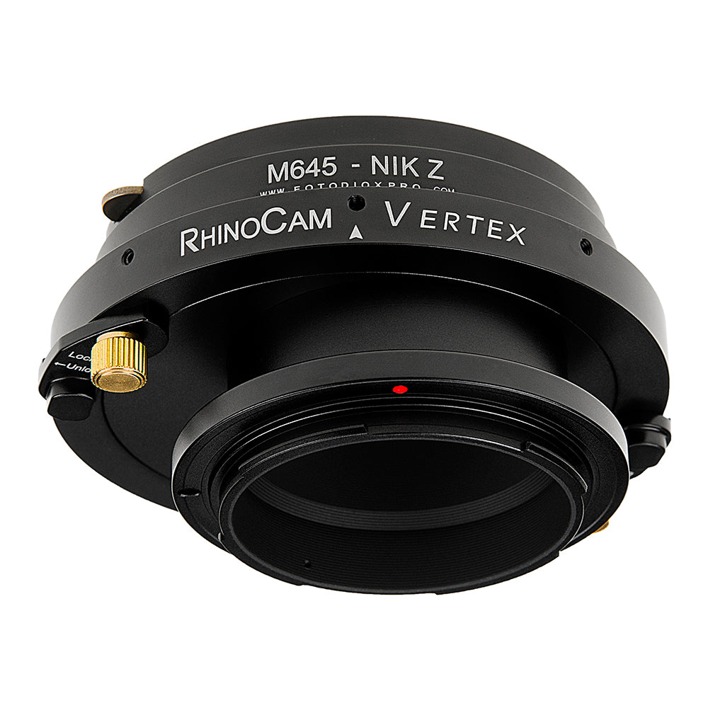 RhinoCam Vertex Rotating Stitching Adapter, Compatible with Mamiya 645 (M645) Mount SLR Lens to Nikon Z-Mount Mirrorless Cameras