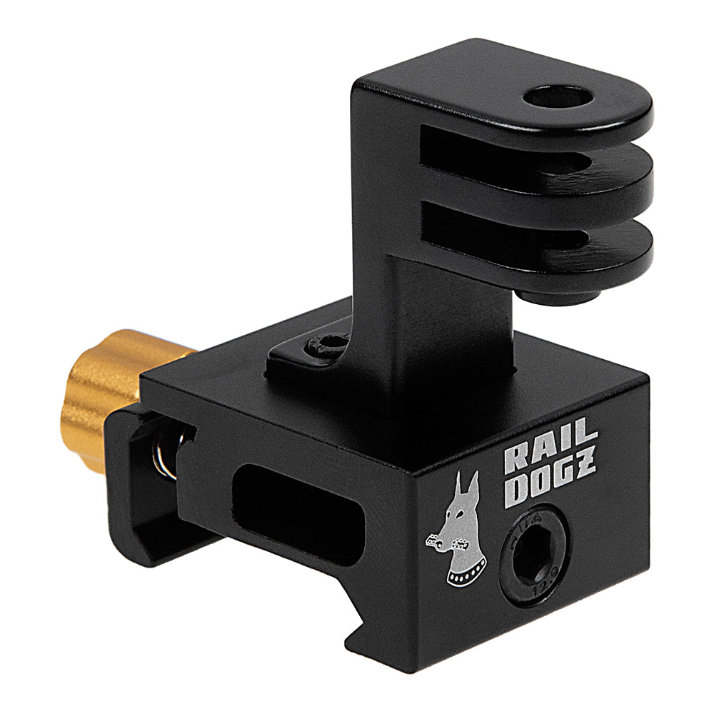 RAIL DOGZ 3-Prong Side Gun Rail Mount for GoPro HERO 2-Prong Mounting System - All Metal Camera Mount for Picatinny Rails