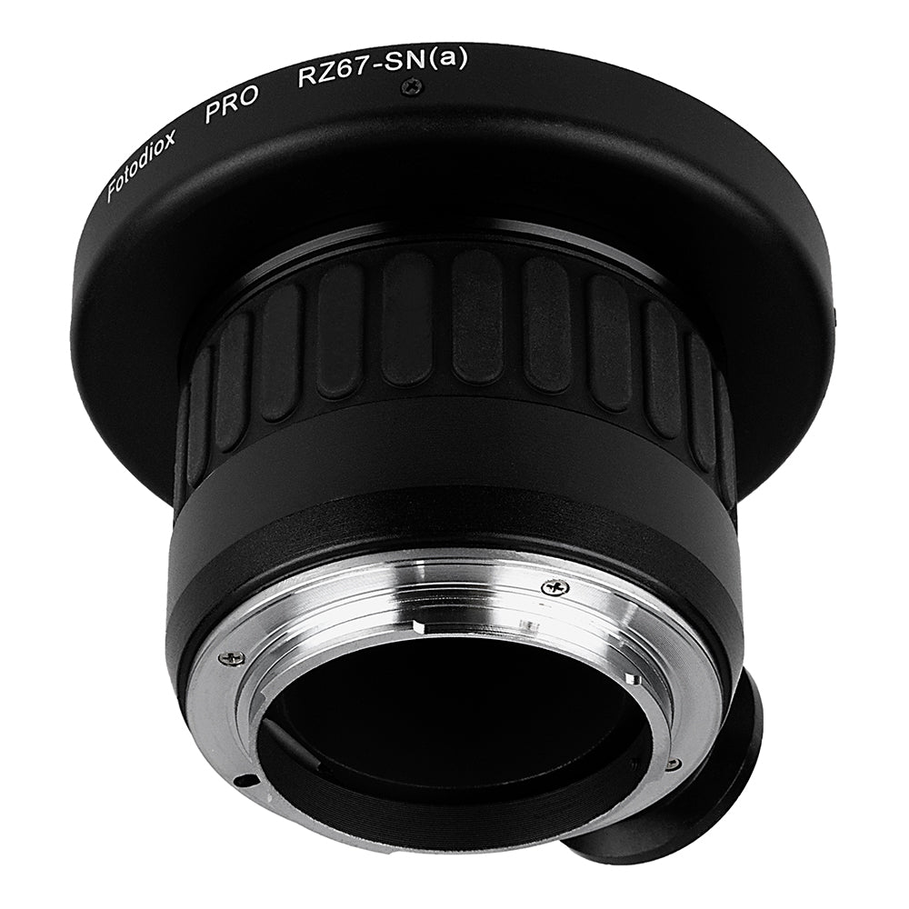 Fotodiox Pro Lens Mount Adapter - Mamiya RZ67 Mount SLR Lens to Sony Alpha A-Mount (and Minolta AF) Mount SLR Camera Body with Built-In Focusing Helicoid