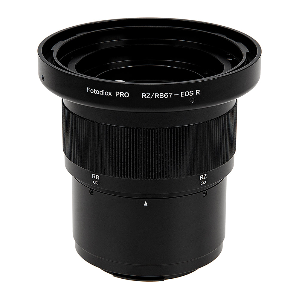 Fotodiox Pro Lens Mount Adapter - Mamiya RB67/RZ67 Mount Lens to Canon RF Mount Mirrorless Camera Body with Built-In Focusing Helicoid