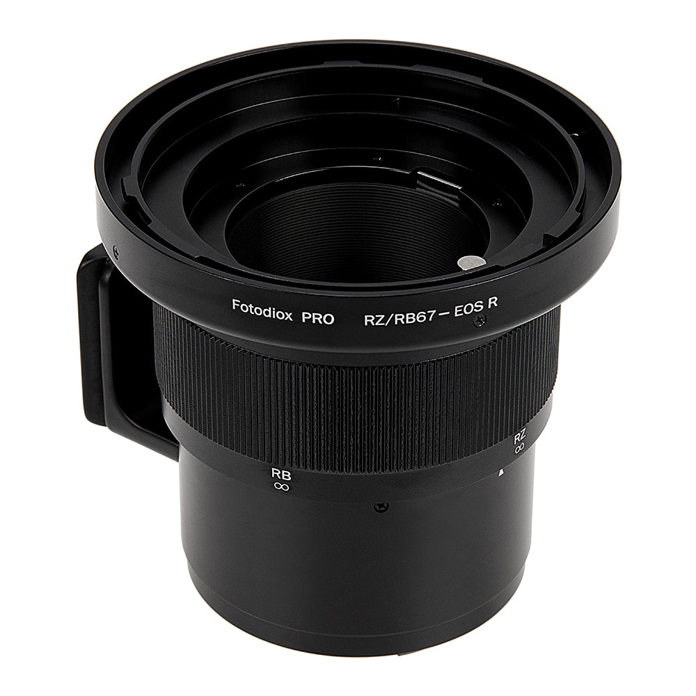 Fotodiox Pro Lens Mount Adapter - Mamiya RB67/RZ67 Mount Lens to Canon RF Mount Mirrorless Camera Body with Built-In Focusing Helicoid