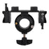 StandCuff 2-V - Compact 2x 3/8", 1/4"-20 & V-Lock Battery Stand Mount for 20-35mm Diameter Pole Section, All Metal Construction w/ Geared locking Mechanism
