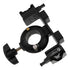 StandCuff 2-V - Compact 2x 3/8", 1/4"-20 & V-Lock Battery Stand Mount for 20-35mm Diameter Pole Section, All Metal Construction w/ Geared locking Mechanism