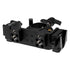 StandCuff 2-V - Compact 2x 3/8", 1/4"-20 & V-Lock Battery Stand Mount for 20-35mm Diameter Pole Section, All Metal Construction w/ Geared locking Mechanism