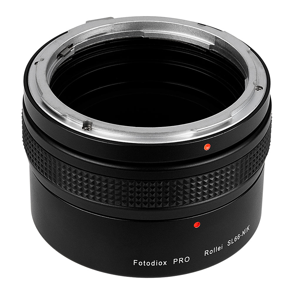 Fotodiox Pro Lens Mount Adapter - Rolleiflex SL66 Series Lens to Nikon F Mount SLR Camera Body with Built-In Focusing Helicoid