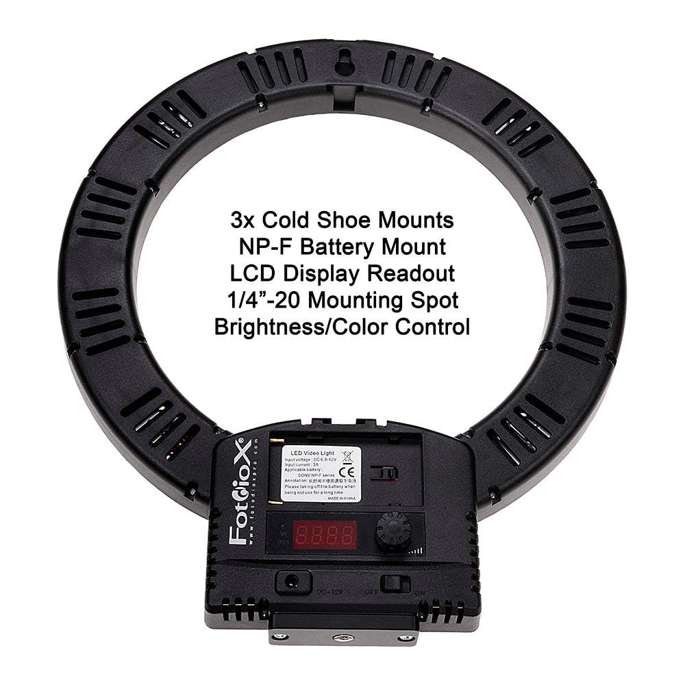Fotodiox Selfie Starlite Mini LED Beauty Ring Light w/ Tabletop Tripod - 12in Bi-Color Dimmable LED Ringlight for Portrait, Photography, Makeup, YouTube, Live Streaming Video and more
