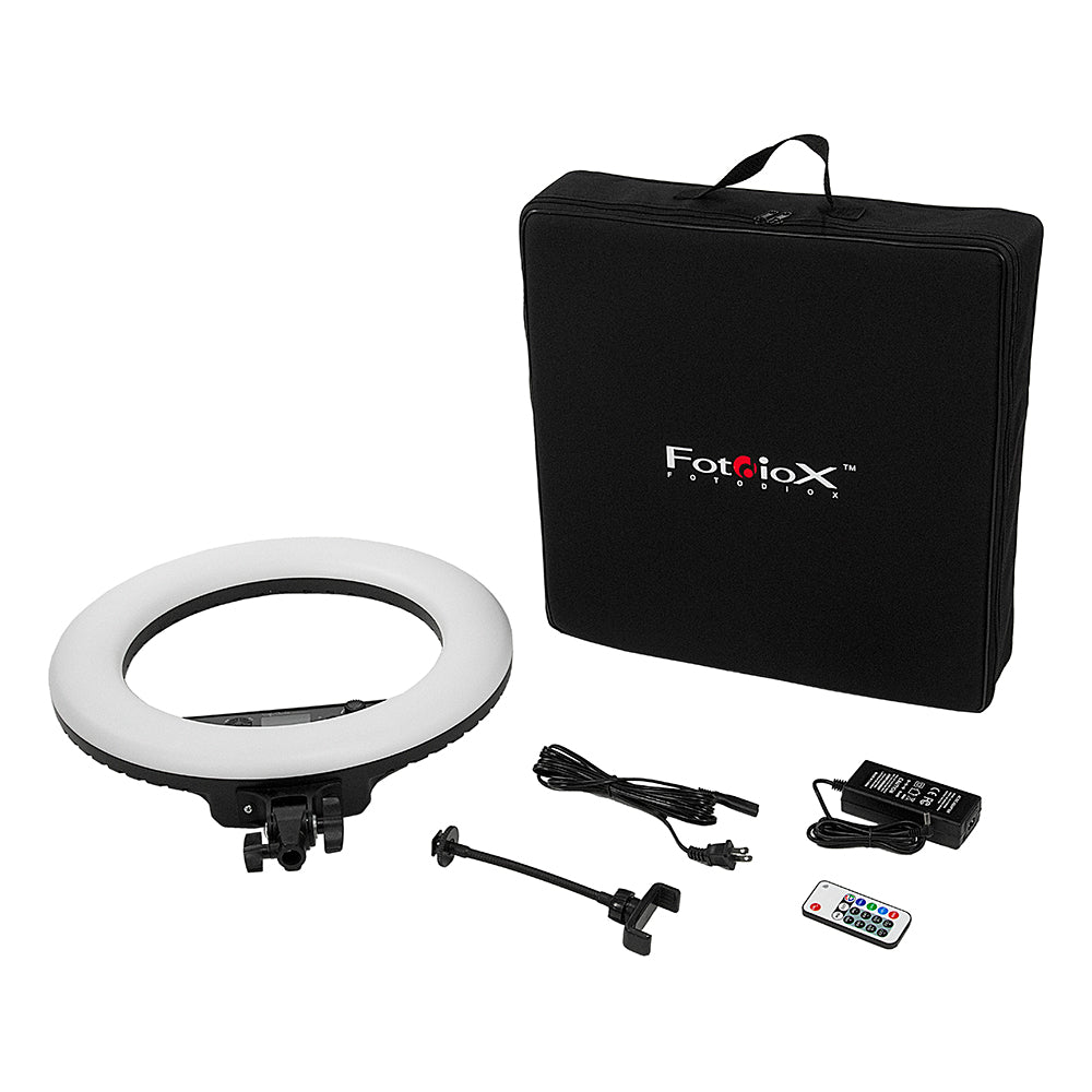 Fotodiox Selfie Starlite Prizmo Edition - 18in RGB Dimmable LED Ring Light for Portrait, Photography, Makeup, YouTube, Live Streaming Video & more