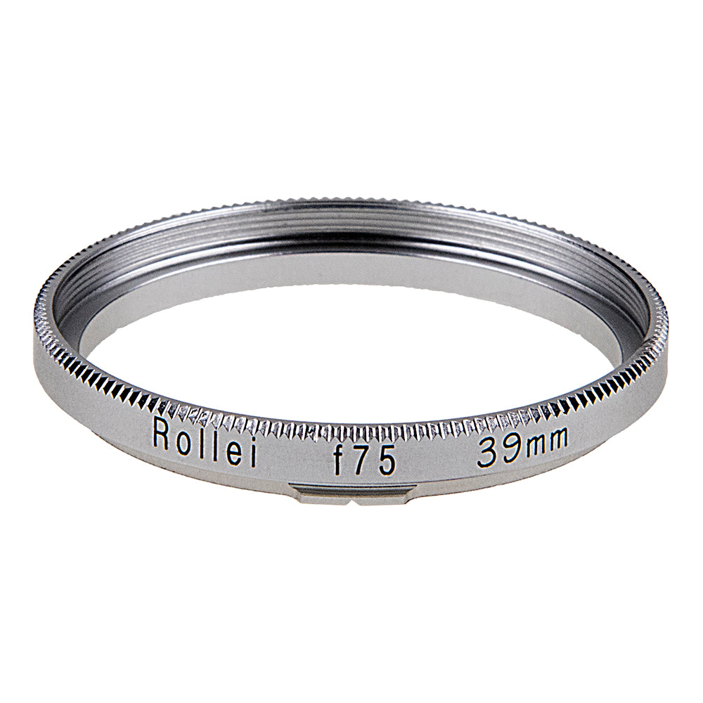 Fotodiox Step Up Filter Adapter Ring for Rolleiflex Bayonet, Anodized Silver Metal Filter Adapter Ring