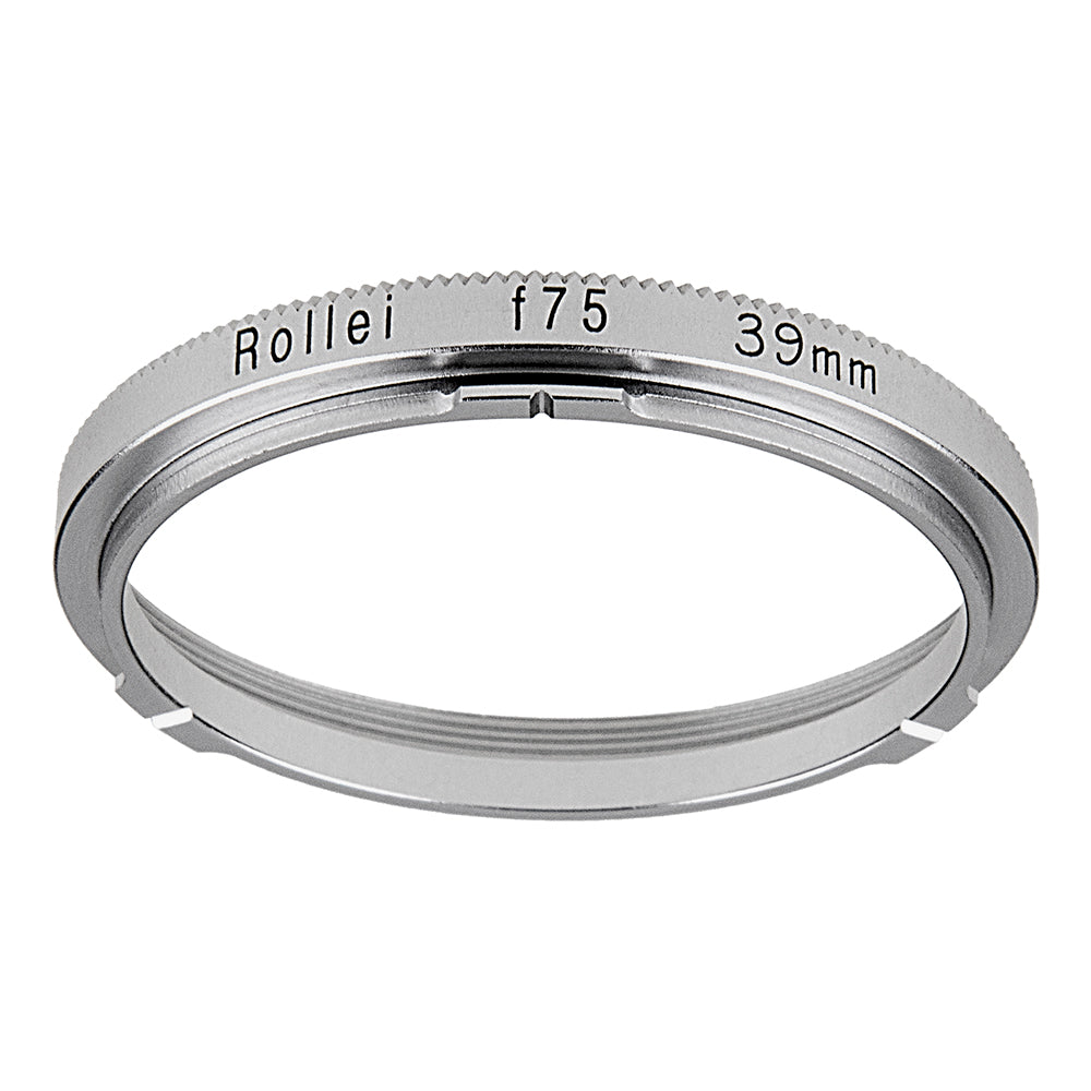 Fotodiox Step Up Filter Adapter Ring for Rolleiflex Bayonet, Anodized Silver Metal Filter Adapter Ring